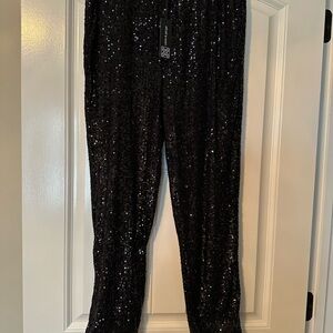 Cable & Gauge Black Sequin Trousers